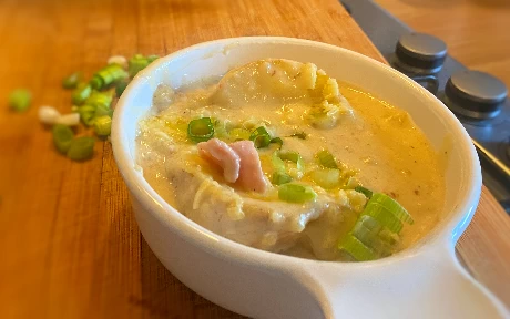 bowl of potato soup